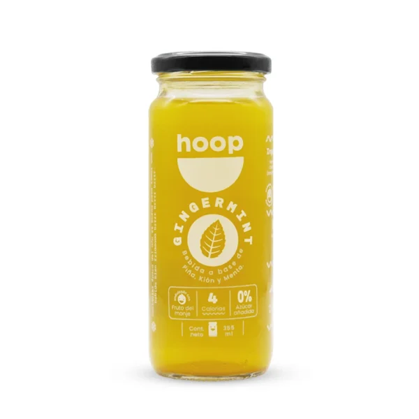 BEBIDA A BASE DE PIÑA Y FLOR DE JAMAICA HOOP 355ML