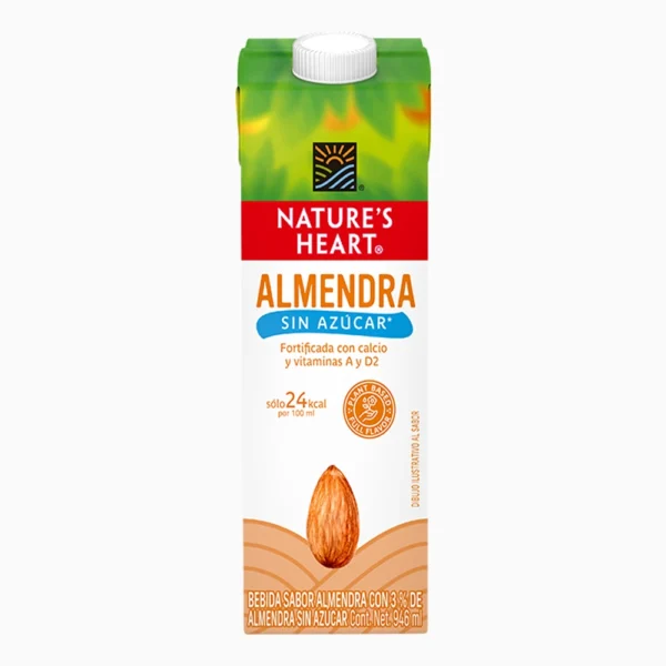 BEBIDA DE ALMENDRA SIN AZUCAR NATURE'S HEART 946ML