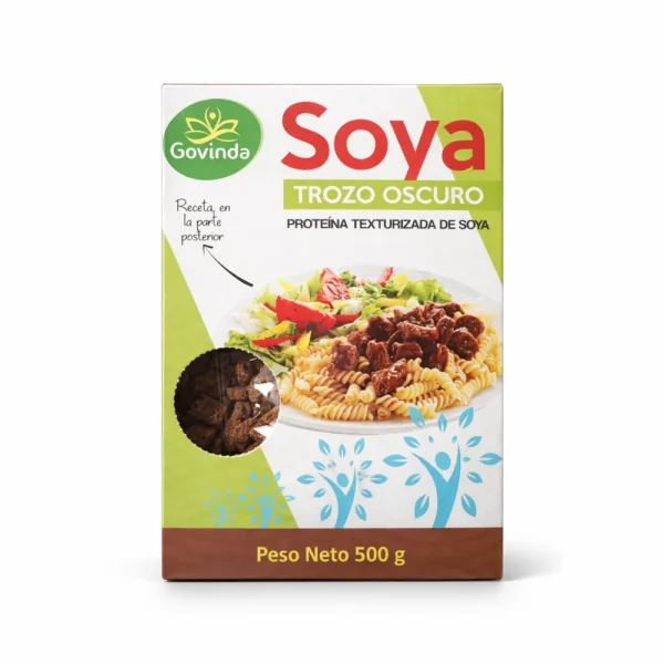 CARNE DE SOYA TROZO OSCURO GOVINDA 500GR
