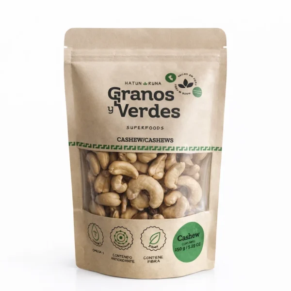 CASHEWS GRANOS Y VERDES 150GR