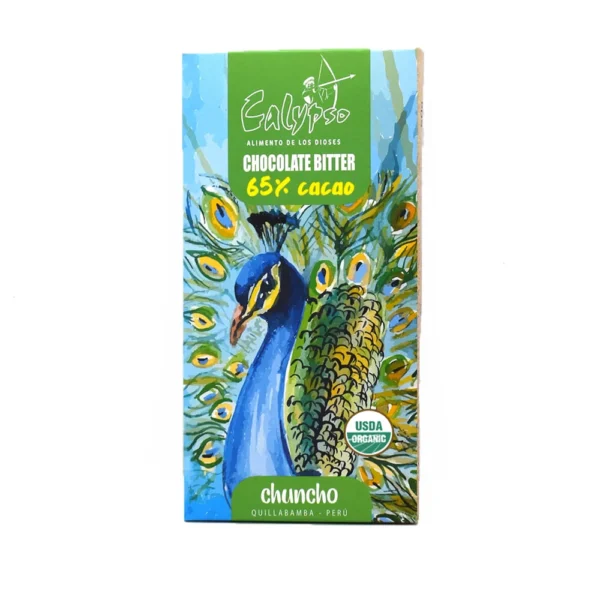 CHOCOLATE BITTER 65% CACAO CHUNCHO CALYPSO 50GR