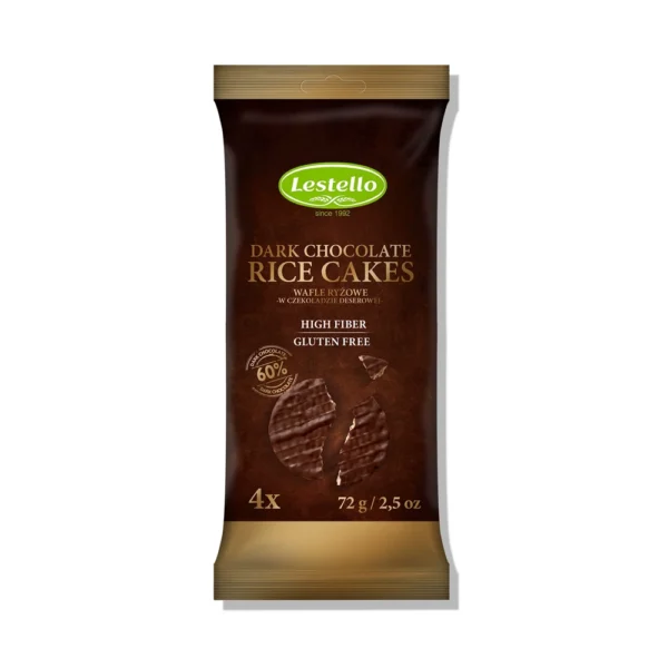 DARK CHOCOLATE RICE CAKES LESTELLO 72GR