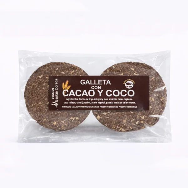 GALLETA CON CACAO Y COCO ESPIGA DORADA 90GR