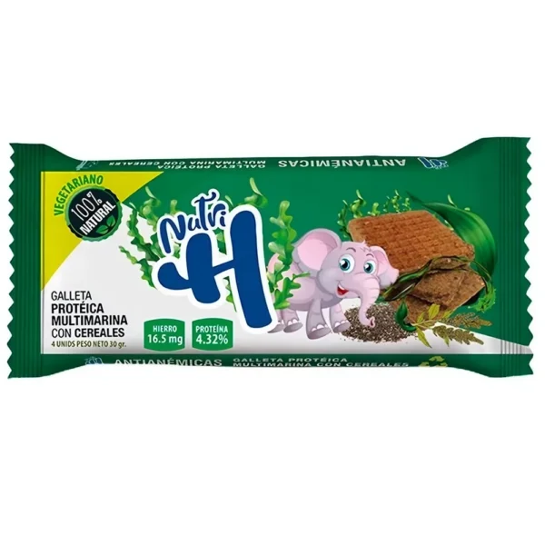 GALLETA PROTEICA ANTIANEMICA MULTIMARINA CON CEREALES NUTRI H 30GR