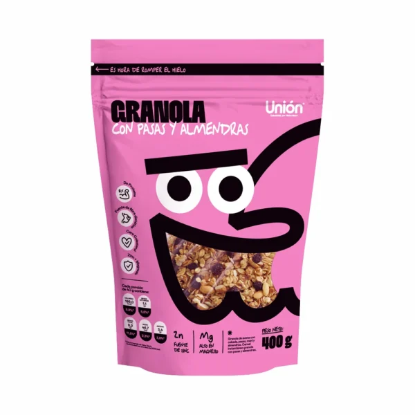 GRANOLA CON PASAS Y ALMENDRAS UNION 400GR