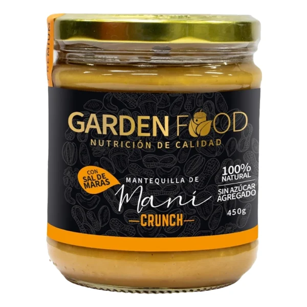 MANTEQUILLA DE MANI CRUNCH GARDEN FOOD 450GR