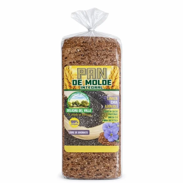 PAN ANDINO QUINUA CHIA HOJUELA DE AVENA DELICIAS DEL VALLE UND