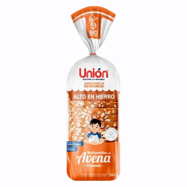 PAN MULTISEMILLAS CON AVENA UNION 540GR