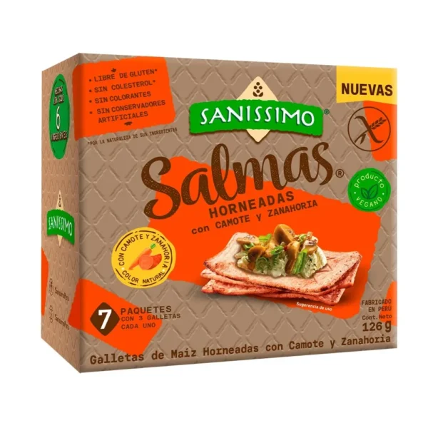 SALMAS HORNEADAS CON CAMOTE Y ZANAHORIA SANISSIMO 126GR