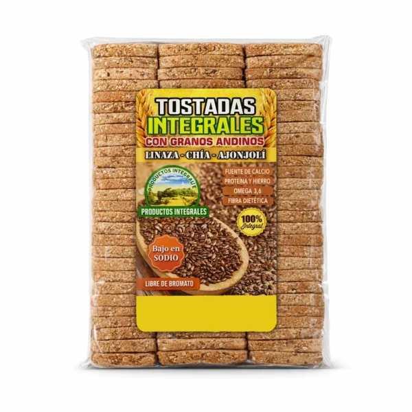 TOSTADAS INTEGRALES CON GRANOS ANDINOS DELICIAS DEL VALLE UND