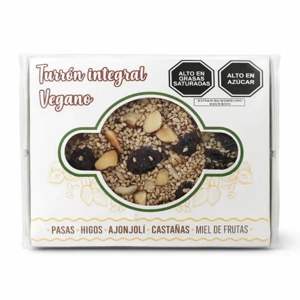 TURRON INTEGRAL PASAS Y HIGOS VEGANO MANA 250GR