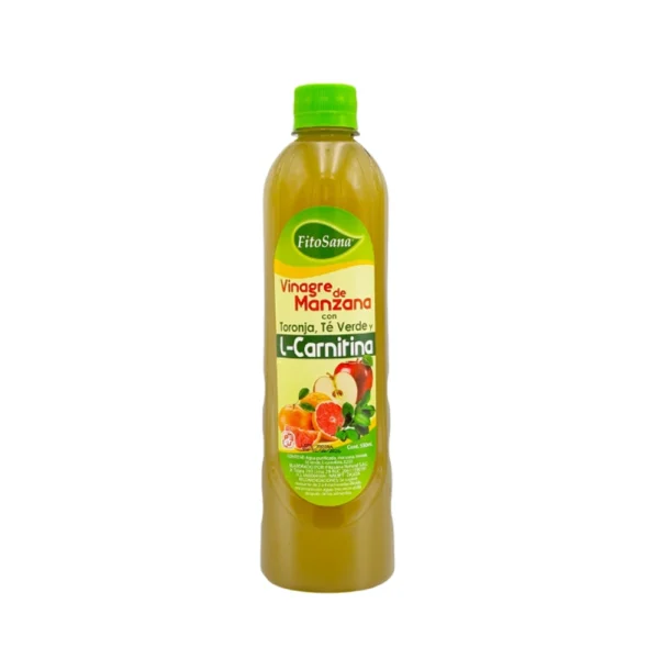 VINAGRE DE MANZANA CON TORONJA TE VERDE L CARNITINA FITOSANA 550ML